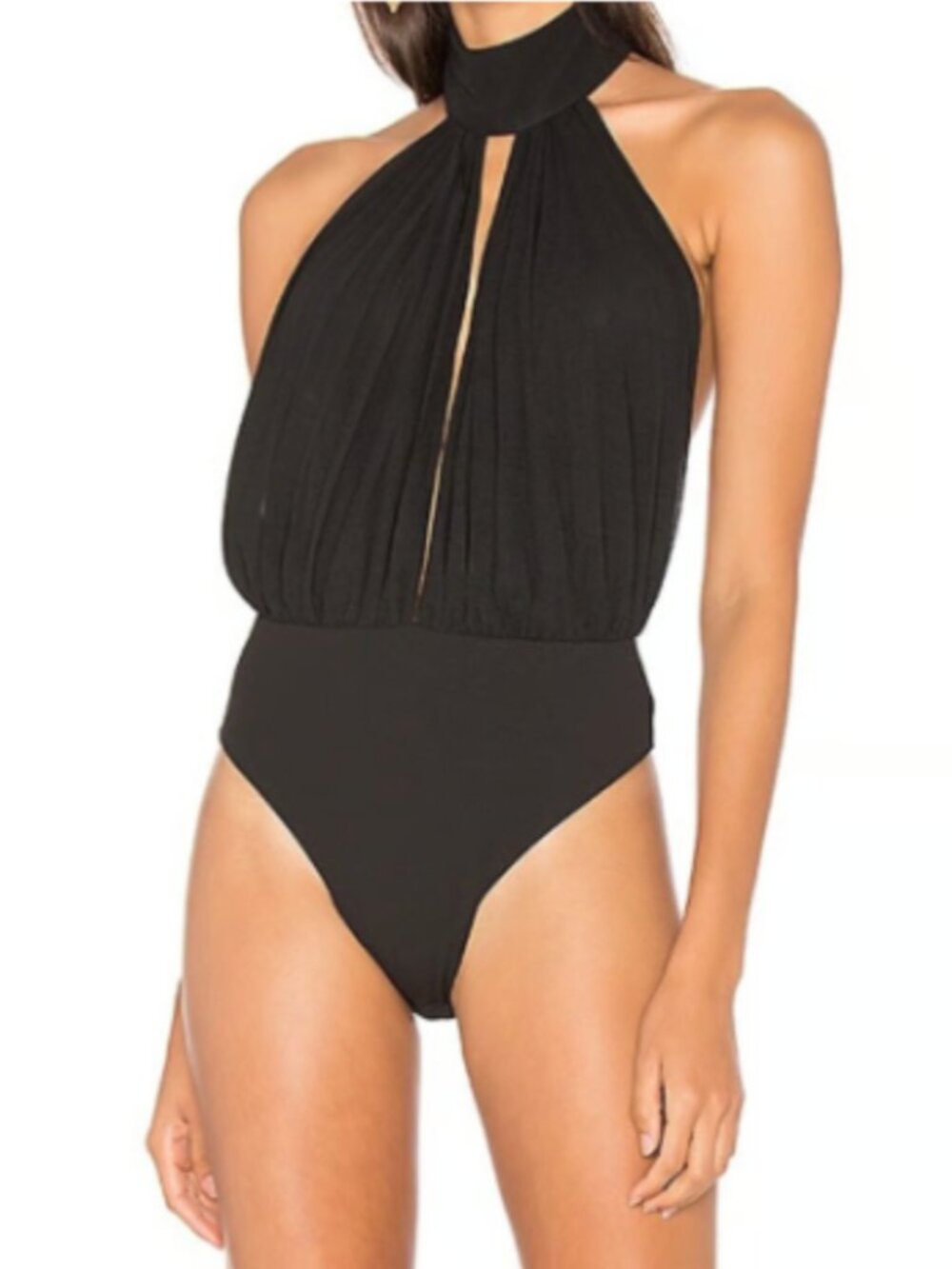 NWT Misha Collection Amorita Bodysuit Ebony/Black Size Small